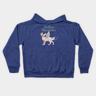 Be Mine Meowlentine, Valentines Day Sphynx Cat Cupid Kids Hoodie